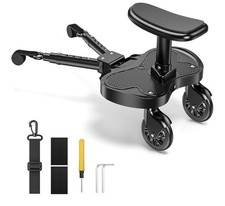 Universal Portable Buggy Board w/Seat, Pram Accessory for Children (25kg max)