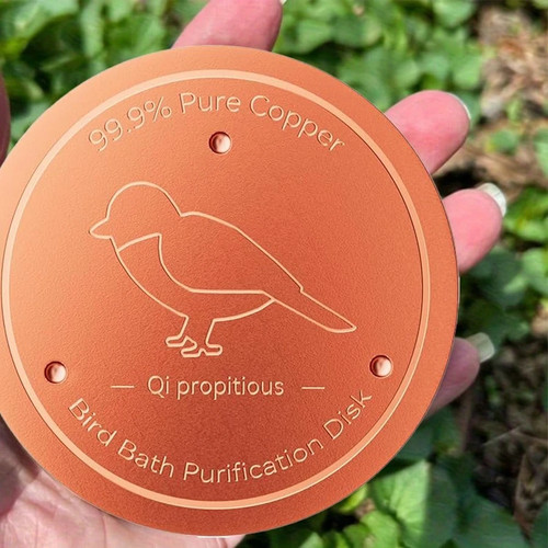 Bird bath copper - bird,
