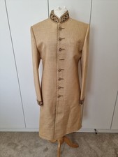 STUNNING MEN'S SHERWANI FOR ASIAN WEDDINGS SIZE MEDIUM CREAM