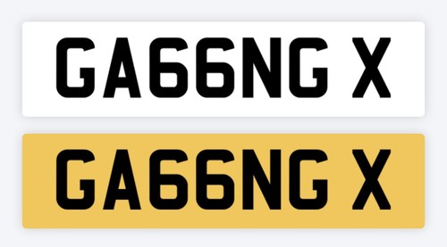 Gang private number - private, plate