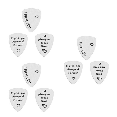 Silver guitar picks 9pcs - guitar,