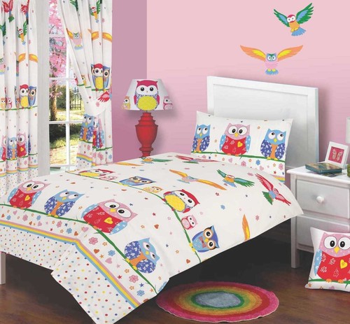 Single bed owl love duvet - bed,