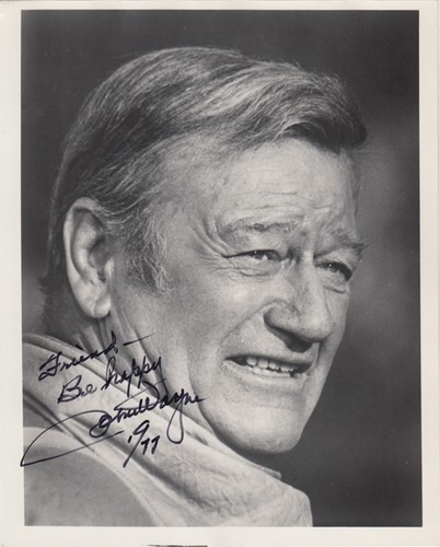 John wayne signed photograph - wayne,