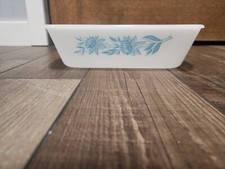 Vintage Glasbake Blue Thistle