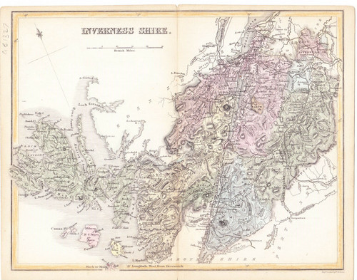Invernesshire antique map by - invernesshire,,