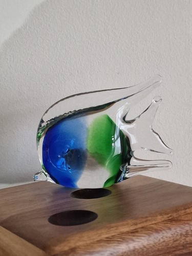 Vintage blue green fish shaped - vintage,