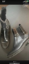 Zara Black Leather Studded