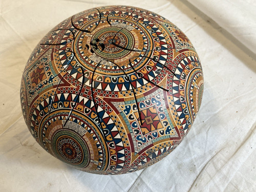 Hand painted mandala - hand, tongue