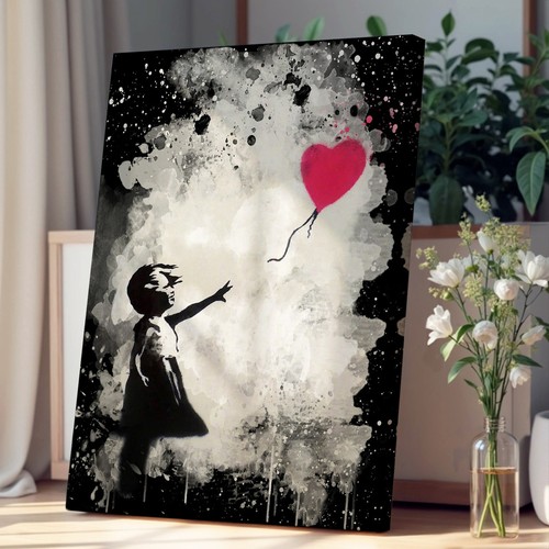 Banksy girl with balloon wall - banksy,