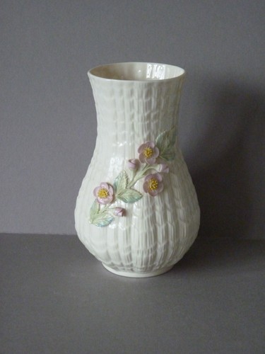 Irish belleek erin vase 5 - erin, 6.5"