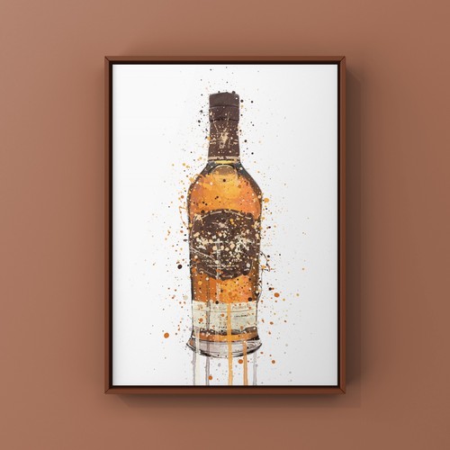 Grants whisky bottle art - bottle,