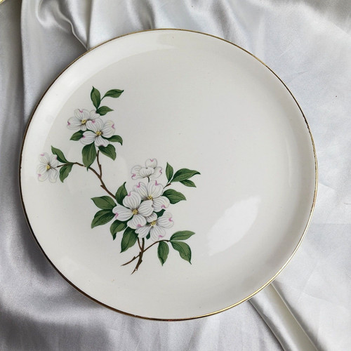 Vintage limoges dogwood - limoges, 7''