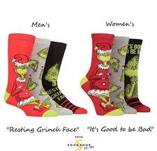 Grinch Christmas Socks Cotton