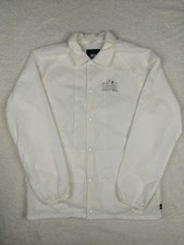VANS x Peanuts Torrey Coach Jacket Wind Breaker, Mens White Size Large