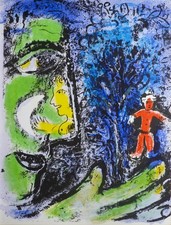 Chagall.Marc. Original lithograph; 'Profile and Red Child' 1960 First edition.