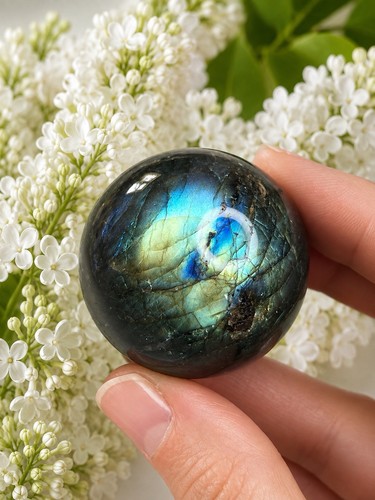 Teal green labradorite crystal - teal,