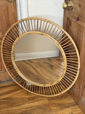 Vintage Bamboo Framed Mirror