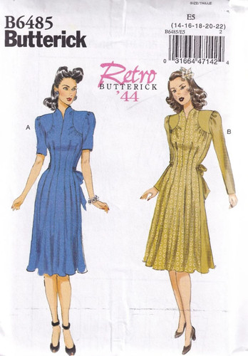Butterick b6485 retro 40s - butterick,