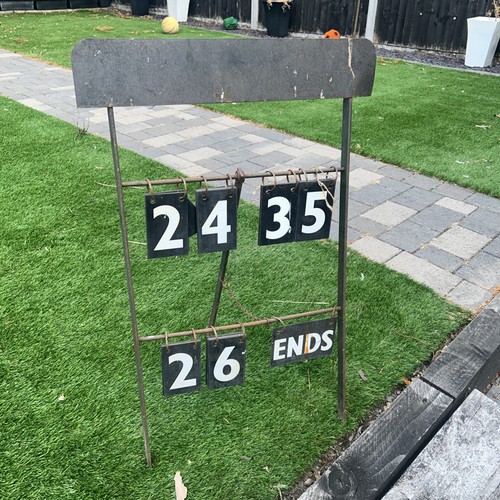 Vintage lawn bowls village - vintage,