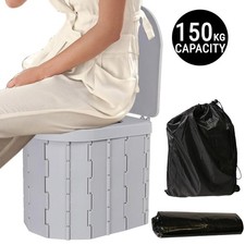 Foldable Camping Toilet W/ Lid