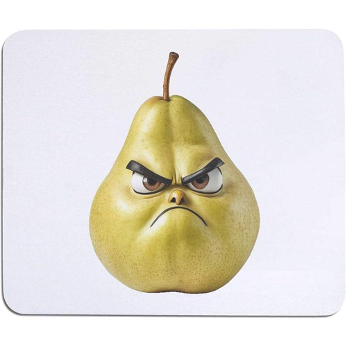 Angry pear mouse mat desk - pear',