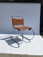 Mies van der Rohe MR10 Dining Chair 1960s Midcentury Chrome Leather Art Deco DIY