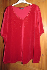 Bonmarche red sparkly top size