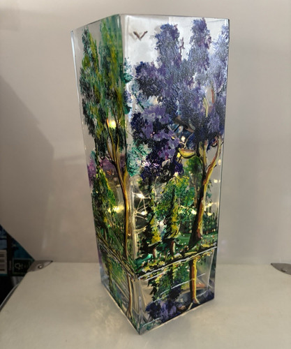 Hand painted art - art, vase