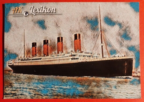 Postcard titanic lexikon c - postcard, (c