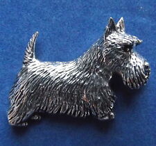 Pewter Scottie  Scottie  Dog Brooch Pin  Signed