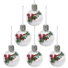 Set Of 6 Light Up Tree Baubles