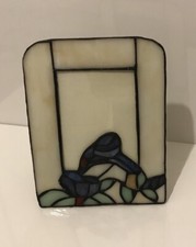 Vtg Stained Glass Photo Frame