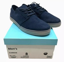 New Men's Animal Carson Shoes Trainers - Navy Blue Suede / Size UK 8 EU 42 US 9