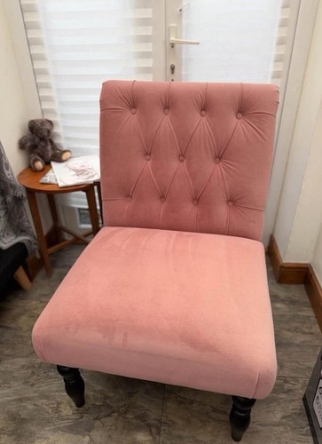 Dunelm pink blush velvet - ,