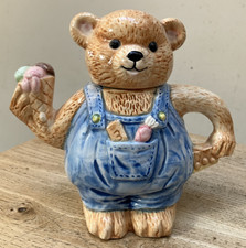 Cute Collectable Teddy Bear Teapot 13.5cm tall - One Cup Capacity VGC