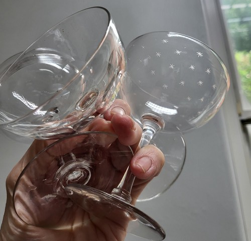 Antique champagne saucers - x,