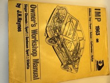Haynes Hillman Imp Workshop Manual 1963. Used but still in Good Condition. 