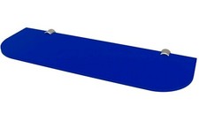 Acrylic Corner Safety Shelf with Chrome Supports Various Colour Shelves Fixings