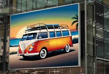 VW CAMPER VAN POSTER PRINT TRAVEL HIPPIE TRAVEL ROAD TRIP ART ABSTRACT -A3 A4