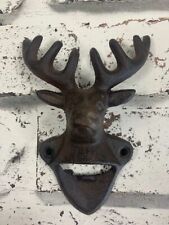 Rustic Heavy Duty Cast Iron Stag Wall Mounted Bottle Opener Indoor/Outdoor/Bar