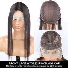 T lace closure straight human 8inch hair Ear to Ear frontal prepluck 5inc deep.