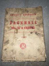 Vauxhall Velox And Cresta Owners Handbook 1958