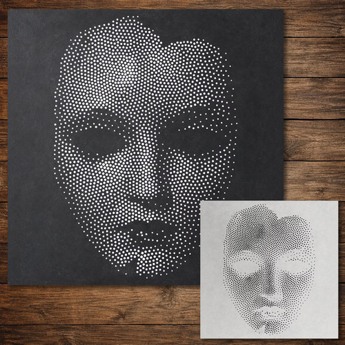 Creepy porcelain mask - porcelain,