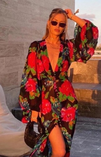 Rat boa ferreira floral - floral, midi