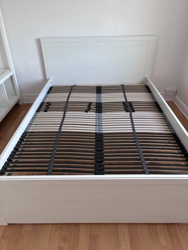 Ikea leirsund double bed frame - double,