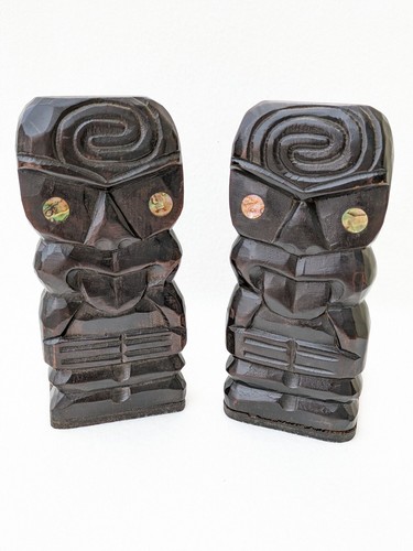 Maori bookends paua eyes new - eyes,