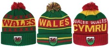 New Men's Ladies Welsh Wales Cymru  Dragon Fashion Bobble Knitted Hat