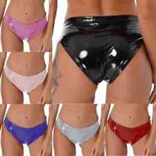 Women's Latex Rubber G-String Thong Briefs Panties Tanga Shorts Dance Underwear