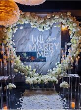 Heart Flower Backdrop, wedding flower backdrop, proposal backdrop