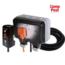 BG WP22KIT/3 Weatherproof Outdoor Mains Socket Power Kit & RCD Protected Plug